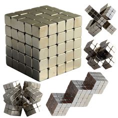 an image of a cube made out of metal