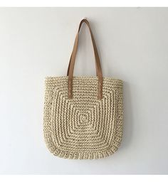 Summer Beach Looks, Everyday Shoulder Bag, Perfect Beach Bag, Straw Beach Bag, Straw Tote Bag, Handbag Pattern, Crochet Bags Purses, Woven Tote Bag, Boho Bags