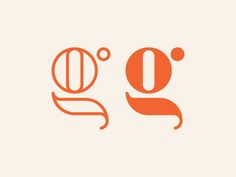 an orange and white logo with the letter o on it