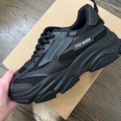 Oversized “Dad” Sneakers With Thick Sole (2.5”). Women’s Us Size 11 (Eur 41-42) New In Box, Never Worn. Steve Madden Possession Sneakers, Chunky Shoes Outfit, Steve Madden Possession, Dad Sneakers, Chunky Shoes, Shoes Outfit, Black Sneakers, Steve Madden Shoes, Womens Shoes Sneakers