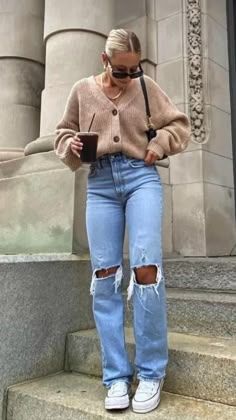 Autumn Look, Europe Outfits, Outfit Jeans, Elegante Casual