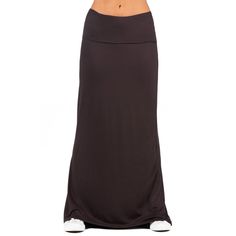 A cute and comfortable maxi skirt style perfect for a casual look or lounging in style. Made from an ultra soft stretch material . Featuring a foldover waist, maxi length, and a relaxed a-line shape. Grunge Coquette, Casual Maxi Skirt, Church Fits, Maxi Skirt Style, Contemporary Dresses, Womens Maxi Skirts, Women's Skirt, Ideal Body, Dream Style