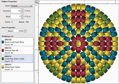 an image of a computer screen with a circular design in the center and several colors on it