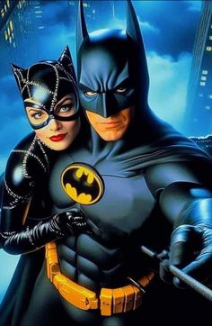 batman and catwoman from the animated movie