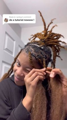 Two Strand Extensions Locs, Loc Styles With Braiding Hair, Loc Extended Ponytail, Extending Natural Locs, Dreadlocks With Extensions Black Women, Locs Ponytail Extension, Loc With Extensions