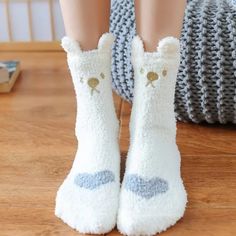 Material: Coral Fleece Patterned: Solid Socks Type: Cotton Socks-Long Socks Quantity: Single Pair Gender: Womens Length: 8.7 Inch Couple Socks, Fleece Socks, Bed Socks, Hold Hands, Outfit Christmas, Sock Animals, Legging Sport, Warm Slippers, Tube Socks