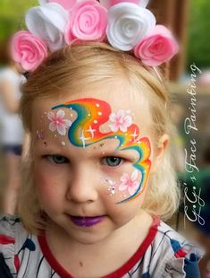 Speed Face Painting, Groovy Face Paint, Unicorn Face Paint, Mermaid Face Paint, Face Painting Unicorn, Face Painting Flowers