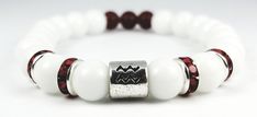 Aquarius's White Finest Birthstone Bracelet – Zodiac Bling Romantic Signs, Ruby Crystal, Rainbow Crystal