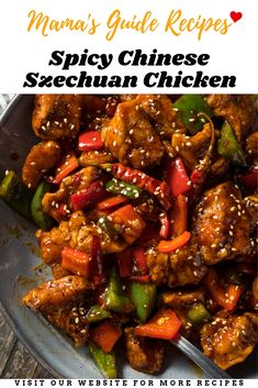 Spicy Chinese Szechuan Chicken Recipe Spicy Chicken Breast Recipes, Chicken Fillet Recipes, Spicy Chicken Breast, Szechuan Recipes, Szechuan Chicken, Chinese Chicken Recipes, Asian Dinner Recipes, Chinese Cooking Wine