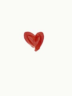 a red heart on a white background