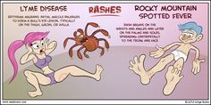 Lyme disease vs Rocky Mountain Spotted Fever Microscopic Bacteria, Borrelia Burgdorferi, Pediatric Nurse Practitioner, Medical Mnemonics, Med Surg Nursing, Tick Bite, Medical Pictures, Nursing Mnemonics, Critical Care Nursing