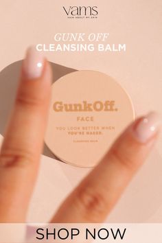 Discover the secret to silky smooth skin with the GunkOFF Cleansing Balm. This powerhouse product effortlessly melts away stubborn makeup, sunscreen and dirt, leaving your skin clean, nourished, and glowing. No more harsh scrubbing or leftover residue, just radiant, healthy skin. Make it yours today! Silky Smooth Skin, Beauty Icons