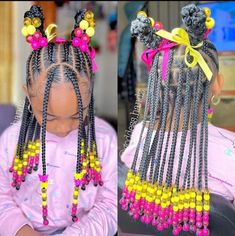 Kimora Hairstyles, Aaliyah Nails, Jojo Hairstyles, Kid Braid Styles With Beads, Kid Braids, Baby Girl Hairstyles Curly, Toddler Braided Hairstyles, Lux Hair, Black Kids Braids Hairstyles