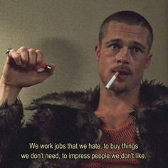 Fightclub Bradpitt, Cinema Quotes, Tyler Durden, David Fincher, I Love Cinema, Vie Motivation, Hard Truth, Film Quotes, Brad Pitt