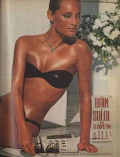 Lesley Anne Down, Tan Lotion, Patti Hansen, Best Self Tanner, San Tropez, Lauren Hutton, Vintage Swim, Beauty Ad, 90s Models