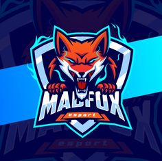 the logo for a sport team with an angry fox on it's face and teeth