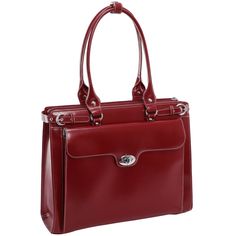 McKlein Winnetka 15" Leather Ladies' Laptop Briefcase (Red), Women's, Size: Small W Series, Laptop Handbag, Leather Laptop Case, Briefcase Women, Italian Leather Bags, Laptop Briefcase, Laptop Stand, Leather Laptop, Leather Briefcase