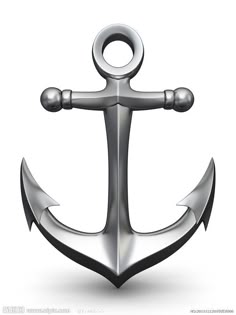 an anchor on a white background with clippings to the bottom and bottom part