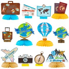 there are many different items that can be found in the world on this set of pins