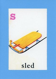 an image of a sled with the letter s on it