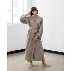 Sustainably made using biodegradable, PETA-Approved vegan silk, this classic fit features a wrap front silhouette with a matching detachable sash, voluminous wide sleeves, and slits on each side - designed and cut to beautifully fit all sizes. This effortlessly chic robe can be worn in the house, by the pool, or dressed up for any occasion. This is a robe you’ll want to live in! Eider & Ivory™ | Eider & Ivory™ Women’s Kimono Robe Sand Polyester | One Size Fits All | Wayfair Wide Sleeves, Peta, Duvet Comforters, The Pool, One Size Fits All, Biodegradable Products, The House, Multi Color, Dress Up