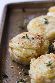 some food that is sitting on a pan