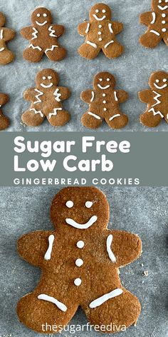 an image of sugar free low carb gingerbread cookies