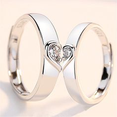 Style: Korean Style/Korean Style Size: Adjustable Opening Fashion Element: Metal, Geometry Male Ring, Personality Gifts, Couple Ring, Anniversary Jewelry, Matching Rings, Couple Rings, Classic Ring, Rings Simple, Love Ring