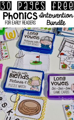 the printable phonics activities for early readers and students to practice their reading skills