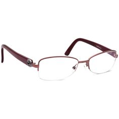 Condition: Pre-Owned: In Excellent Condition.  . Brand: Gucci . Model: GG 2906 I8A . Color: Bordeaux Pearl . Material: Metal & Plastic . Shape: Half Rim. Hinge: Standard Non-Spring/Flex. Made in: Italy. Lenses: This frame has prescription lenses. You will need to visit your optometrist to get it fitted with your own prescription or with lenses free from prescription. . Note: Does NOT come with case and/or accessories however the item will be shipped in sturdy packaging. . Size: Lens Width: 51 mm Bridge Size: 17 mm Lens Vertical: 32 mm Temple Length: 135 mm Overall Width: 129 mm Frame Vertical: 33 mm  . Gucci Model, Eye Wear Glasses, Eyeglasses For Women, Prescription Lenses, Eyewear Sunglasses, Sunglasses Accessories, Lenses, Etsy Accessories, Accessory Gift