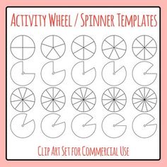 a printable activity for kids to learn how to spin the wheel and color it