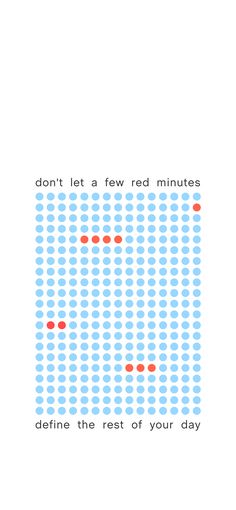 the words don't let a few red minutes to define the rest of your day