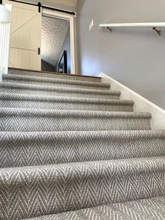 the stairs in this house are made of carpet