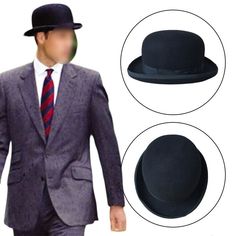 Description: 10 0% Brand New And High Quality Material: 100% Wool Size:  S (54-56cm), M (56-58cm), L (58-60cm), XL (above 60cm) Color: Black Package Included: 1 Pc Hat Black Bowler Hat, Gentleman Hat, Hat Fedora, Bowler Hat, Tag Sale, Fedora, Gentleman, Brand New, Wool