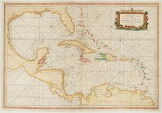 an old map of the british and irish islands, with lines drawn on it's sides