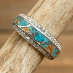 Western Wedding Rings Turquoise, Western Style Wedding Rings, Turquoise Wedding Ring Set, Western Wedding Rings, Turquoise Wedding Rings, Turquoise Wedding Band, Native American Wedding, Turquoise Ring Engagement, Western Style Wedding