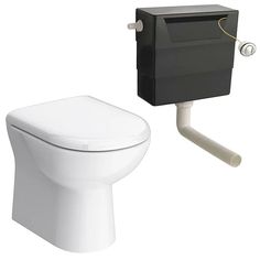 a toilet and a roll of toilet paper sitting next to each other on a white background