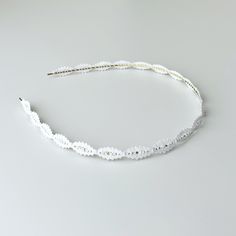 * DETAILS * > Lightweight Lace Wedding Headband for Elegant Brides  > Designed and handcrafted in Slovenia, shipping worldwide > Incredibly lightweight and comfortable - only 4 grams - designed for all-day wear > Handcrafted from white cotton thread, using traditional Slovenian bobbin lace techniques > Lace is attached to a 24K real gold plated stainless steel wire > Delicate bobbin lace is protected with a layer of crystal-clear waterproof varnish * DIMENSIONS * Tiara's dimensions are approxima Lace Crown, Lace Crowns, Perfect Proposal, Elegant Bride, Romantic Lace, Wedding Headband, Proposal Gifts, Bridal Crown, Wedding Hair Pieces