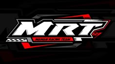 the logo for mtt racing team, which is designed in black and red with white letters