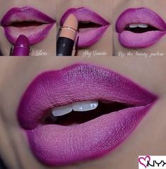 Ombre Lipstick, Lip Art Makeup, Beauty Parlour, Makeup For Black Skin, Purple Lipstick