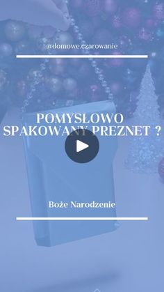 a blue box with the words, pomyslwoo spakowan prezent?