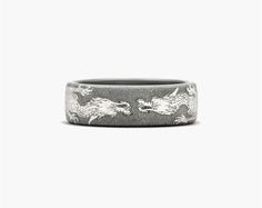 Tantalum 7.5mm Dragon Ring. Representing good luck, strength, and health, this tantalum ring featuring a Chinese dragon design will stylishly slide right on your finger. Tantalum Ring, Chinese Dragon Design, Wedding Band Engraving, Dragon Ring, Alternative Metal, Dragon Design, Chinese Dragon, Mens Wedding Rings, Mens Wedding Bands