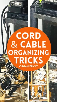 cords and cable organizing tricks organized in boxes