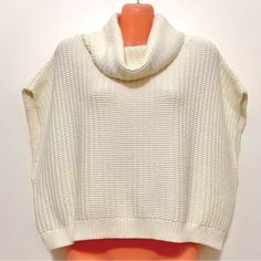 Nwot Oversized Cable Knit Cowl Neck Sleeveless Cropped Sweater. Soft Off White, Ivory Color. Cotton/Nylon Blend Fabric. Size Small Women Ladies Juniors Sweaters Tops Oversized Chunky Crop Casual Oversized Cowlneck Sweater, Chunky Cowl Sweater, Cream Cowl Neck Sweater, Cowl Neck Sleeveless Sweater, Chunky Ivory Sweater, Small Women, Knit Cowl, Free People Sweater, Ivory Color