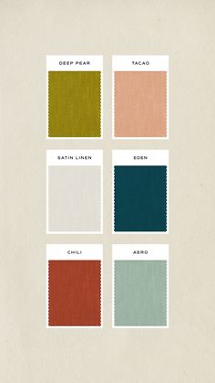 color swatches with different colors on them