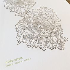 there is a piece of paper that has been cut into shapes with the words three sisters on it