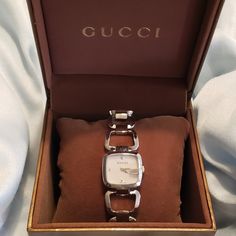 Gucci Women's 125 Series Swiss Quartz Stainless Steel Watch Ya125402. This Is A Beautiful Watch That Has The Perfect Size Case. It Looks Stunning In Person And Has An Elegant Timeless Look With The 3 Diamond Markers On The Dial Of The Watch. Excellent Condition, New Battery, Comes With Extra Link, Inner Case And Outer Case, And Instruction Manual. Gucci Diamond Watch With Metal Dial For Formal Occasions, Gucci White Gold Elegant Diamond Watch, Elegant Gucci Diamond Watch In White Gold, Elegant Gucci White Gold Diamond Watch, Gucci Silver Diamond Watch, Gucci Classic Diamond Watch With Diamond Hour Markers, Gucci Silver Diamond Watch For Formal Occasions, Timeless Silver Gucci Diamond Watch, Elegant Silver Gucci Diamond Watch