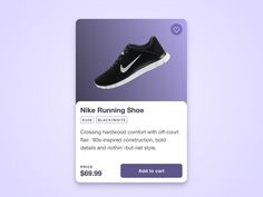 the nike running shoe is on sale for $ 99