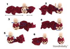 instructions for how to wrap a baby doll