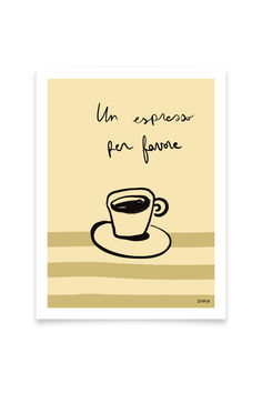 Affiche café vintage espresso per favore Espresso, Paintings, France, Coffee